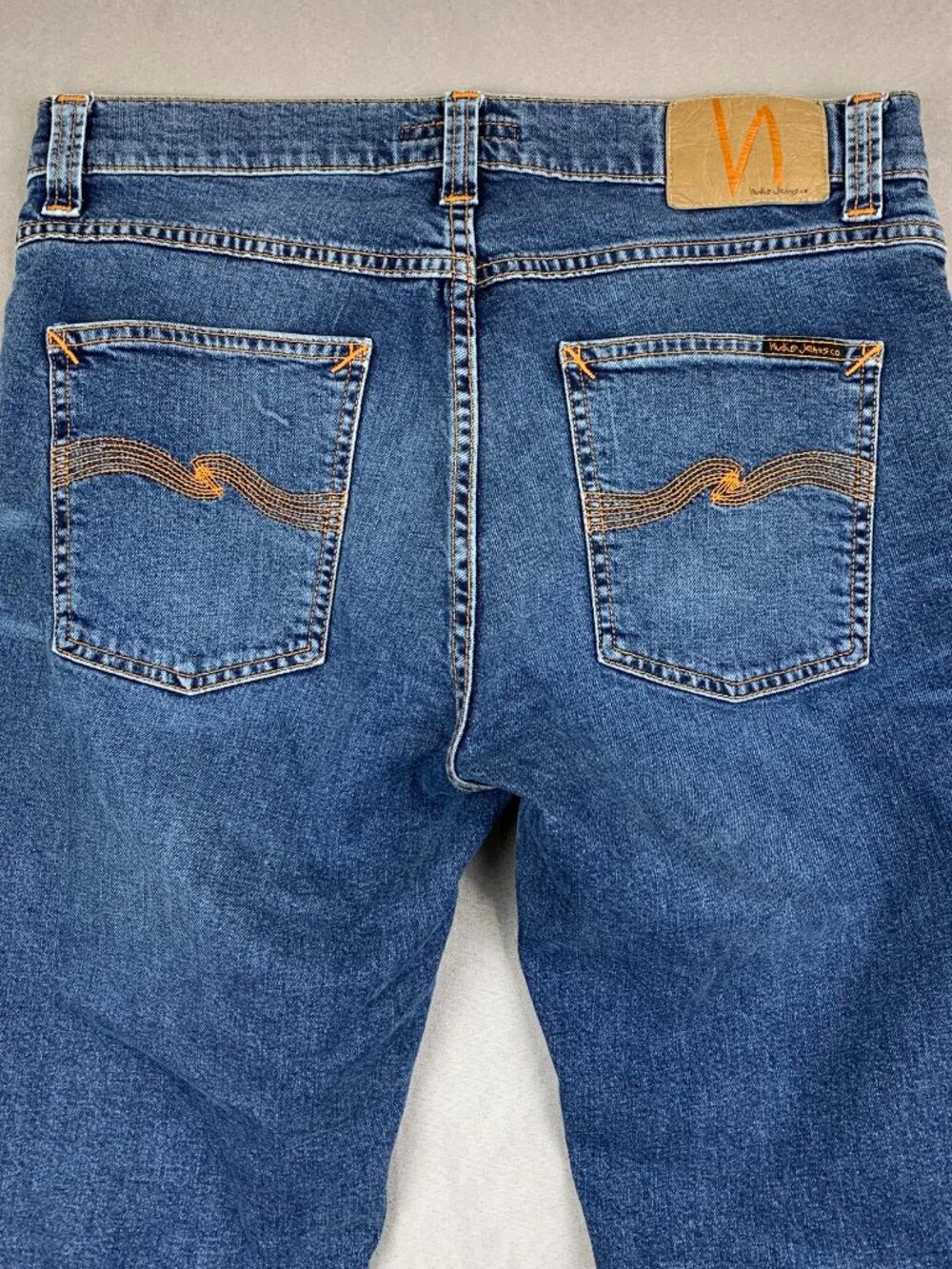 Nudie Jeans Mens Pants 30 Mid Blue Denim Lean Dean Organic Cotton Stretch 30x29 - Picture 9 of 10